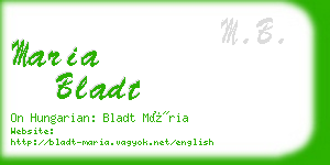 maria bladt business card
